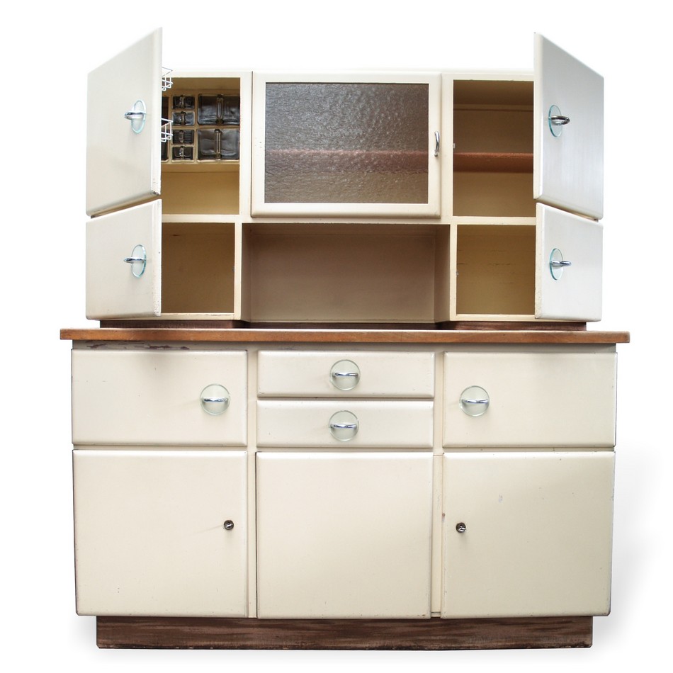 Küchenschrank creme antik Vintage 40er- 50er-jahre Küchenmöbel