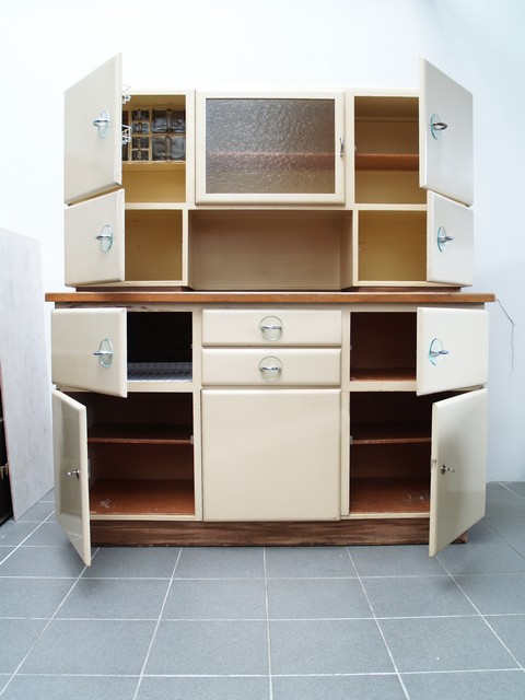 Küchenschrank creme antik Vintage 40er- 50er-jahre Küchenmöbel