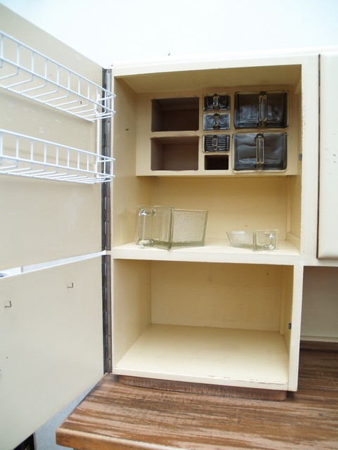 Küchenschrank creme antik Vintage 40er- 50er-jahre Küchenmöbel