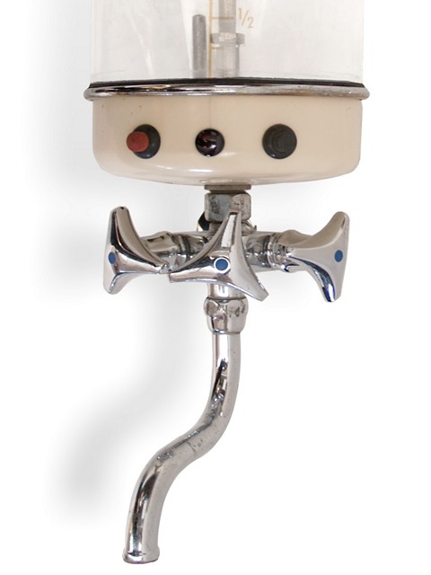 Vintage Wasserboiler retro wasserboiler durchlauferhitzer creme glas g2609 2