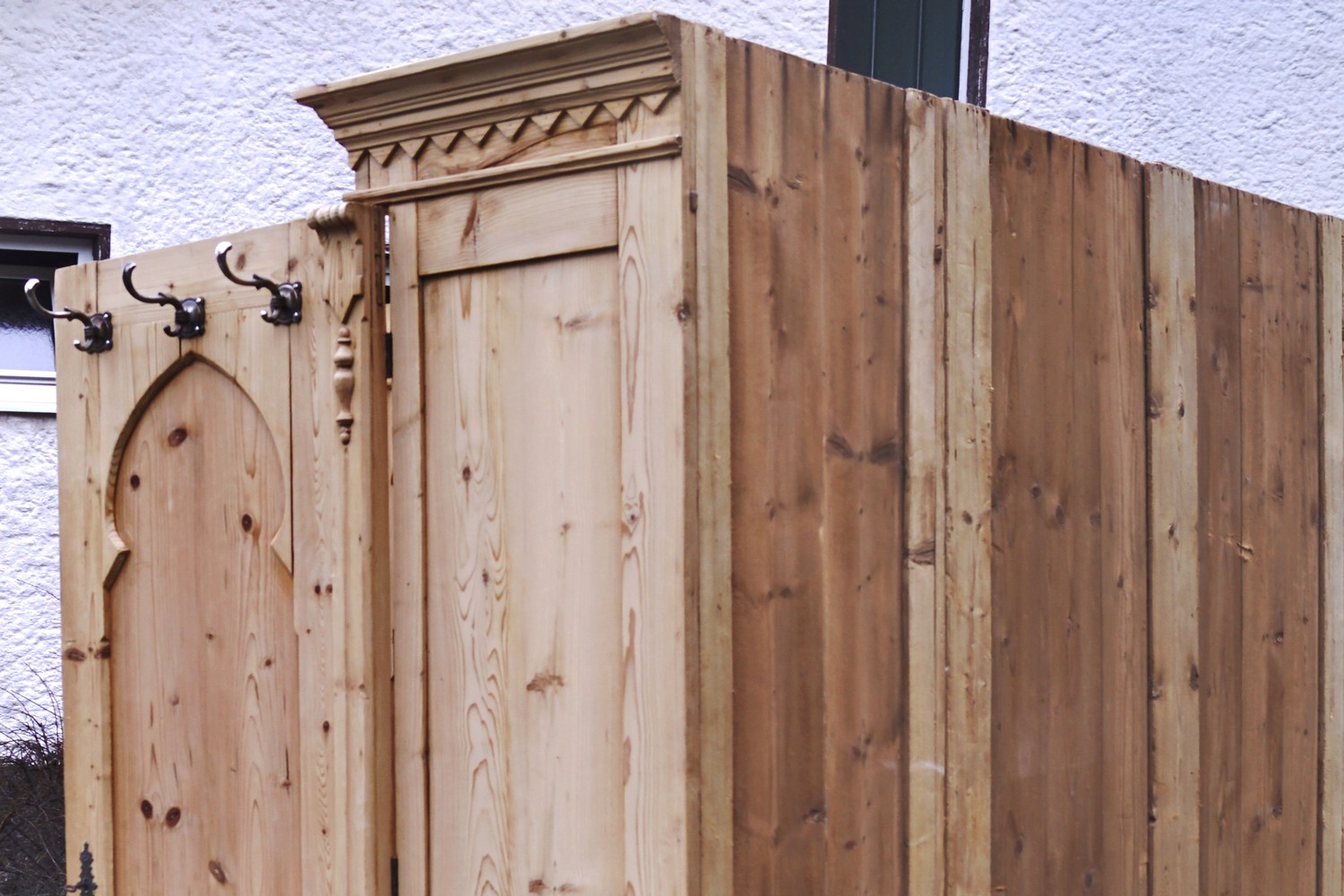 schrank 5148 weichholz garderobe garderobenschrank vorzimmerschrank garderobenkasten kasten antik 22