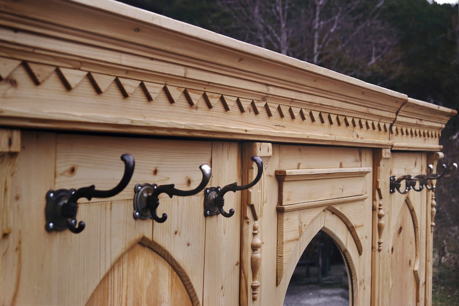 schrank 5148 weichholz garderobe garderobenschrank vorzimmerschrank garderobenkasten kasten antik 5