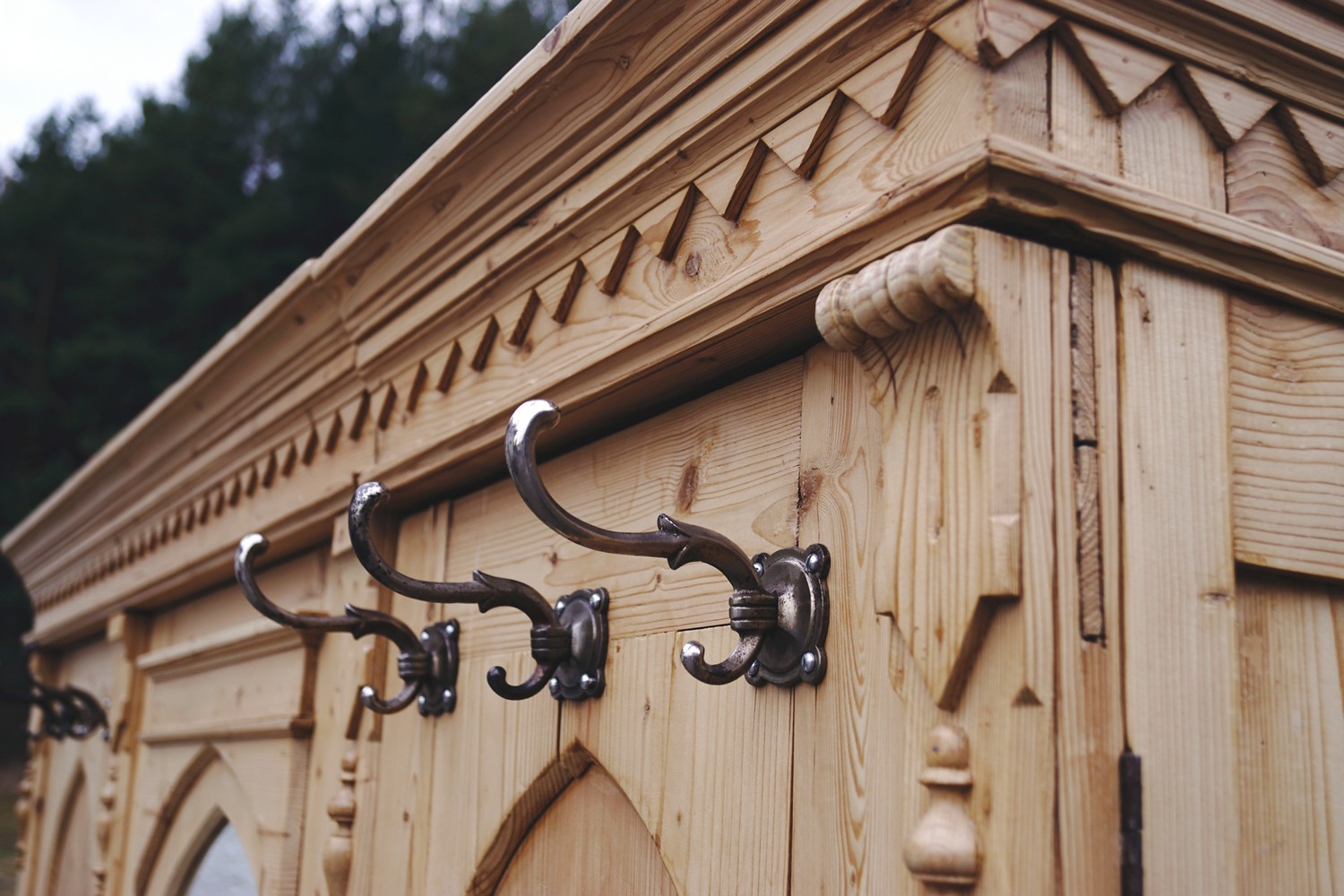 schrank 5148 weichholz garderobe garderobenschrank vorzimmerschrank garderobenkasten kasten antik 6