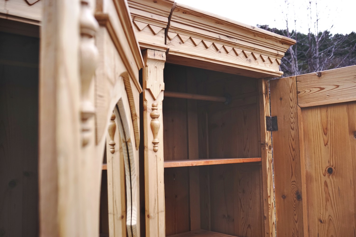 schrank 5148 weichholz garderobe garderobenschrank vorzimmerschrank garderobenkasten kasten antik 7