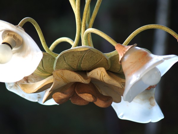 Terzani Holz Designerleuchte Luster Glas Lampe Florentiner Design