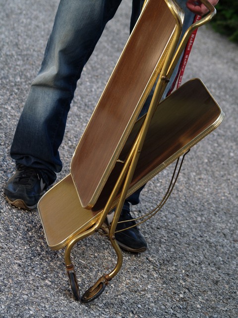 Tisch Midcentury Servierwagen 50er 60er-Jahre Nierentisch antik Beistelltisch gold holz FilmMöbel Requisite