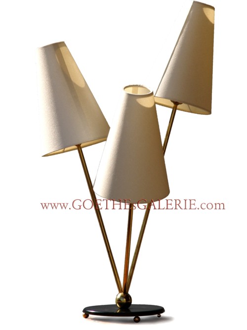 Tütenschirm Lampe Vintage 50er-Jahre Tütenlampe antik creme golden