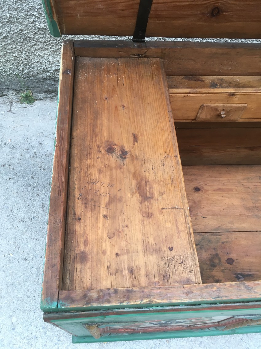 Truhe antik Vollholz Laden Antiquität kaufen Shop Bauernschranktruhe