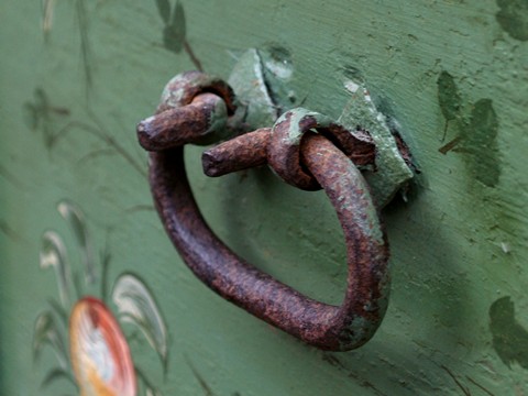 Antike Bauerntruhe bemalt