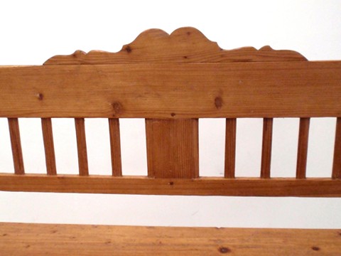 Antik Truhenbank Vintage Weichholz