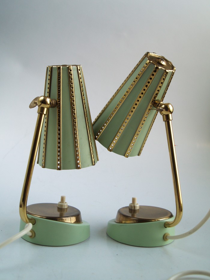 vintage tischlampe pastell 50er 60er jahre lampe original 10