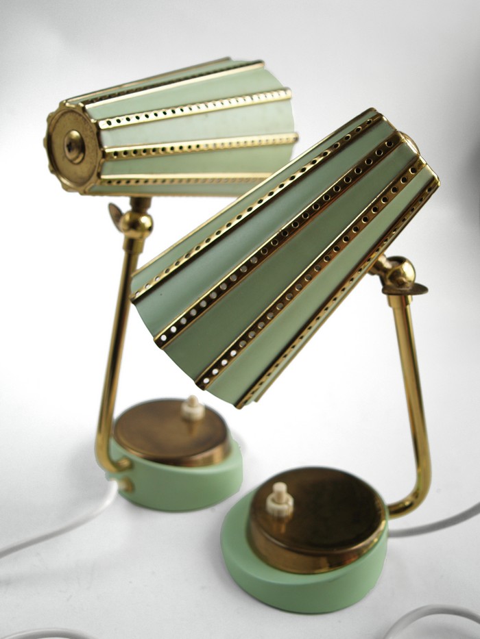 vintage tischlampe pastell 50er 60er jahre lampe original 11