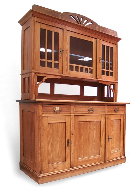 antik Anrichte Vintage Naturholz Schrank Shabby Chic