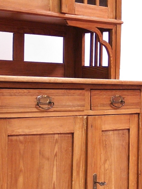 Bauernschrank antik Bauernmöbel Antiquität Massivholz Altholz Möbel Küchenschrank Schrank Kredenz Jugendstil