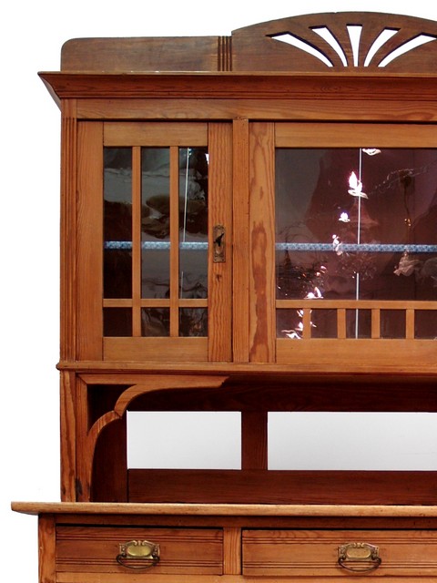 Bauernschrank antik Bauernmöbel Antiquität Massivholz Altholz Möbel Küchenschrank Schrank Kredenz Jugendstil