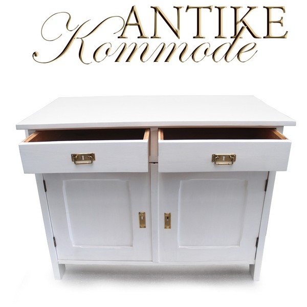 antike KOmmode shabby chic weiß creme restauriert