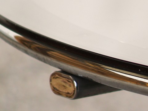 70er Jahre Retro Chrom Couchtisch Stahlrohr Danish Design Vintage