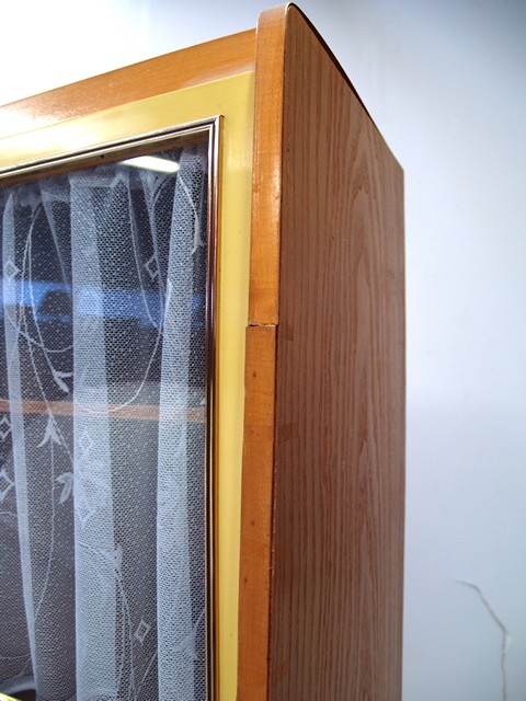 Küchenschrank creme antik Vintage 40er- 50er-jahre Küchenmöbel Midcentury pastell