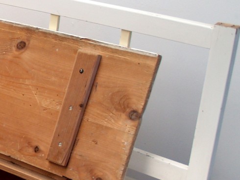 Truhenbank antik Shabby Chic weiß creme Altholz Küche Möbel Ecksitzbank
