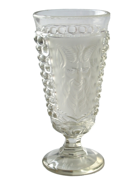 Glas Satyrkopf Warzenglas Noppenglas antik