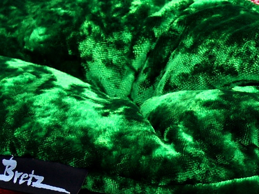 Bretz Rosenkissen grün changierend Samtstoff Sofa Designermöbel