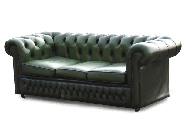 Chesterfield Sofa grün 3-Sitzer