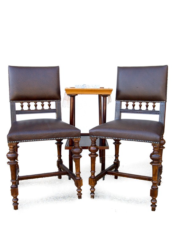 Gründerzeit Sessel antik restauriert Stühle Esstisch
