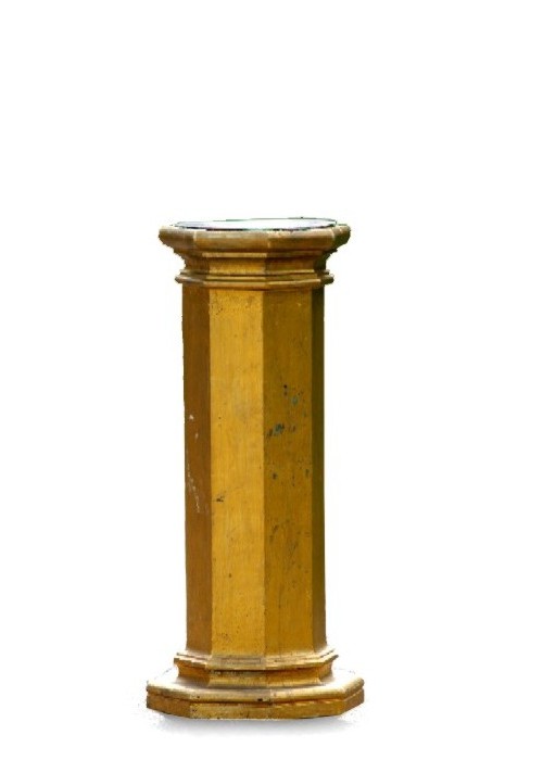 Antike Konsole Barock groß golden Podest Figurensockel