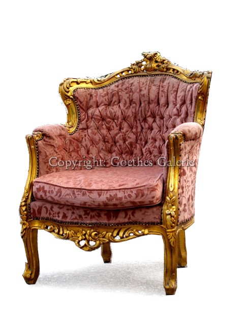 antike Stühle Sessel Barock golden Bergere