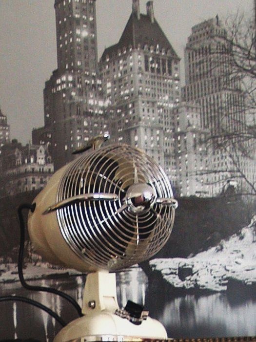 Retro Fan Chrome Ventilator Vintage Aviator Design