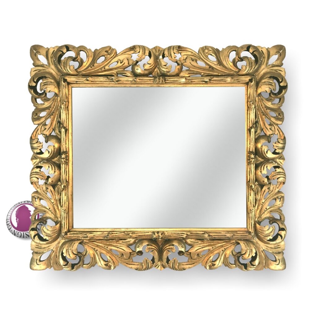 antiker Spiegel Bilderrahmen Antikspiegel Holz vergoldet Florentiner Barock Antiquität