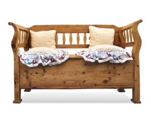 Truhensitzbank restauriert 1840 Antike Möbel Antiquitätengeschäft Deutschland Österreich Goethesgalerie