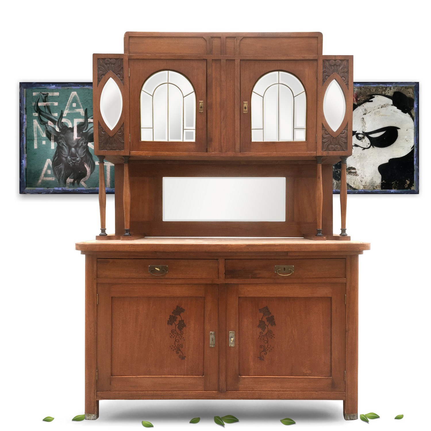 Read more about the article Antike Jugendstil Kredenz 1920, Original Möbel entdecken