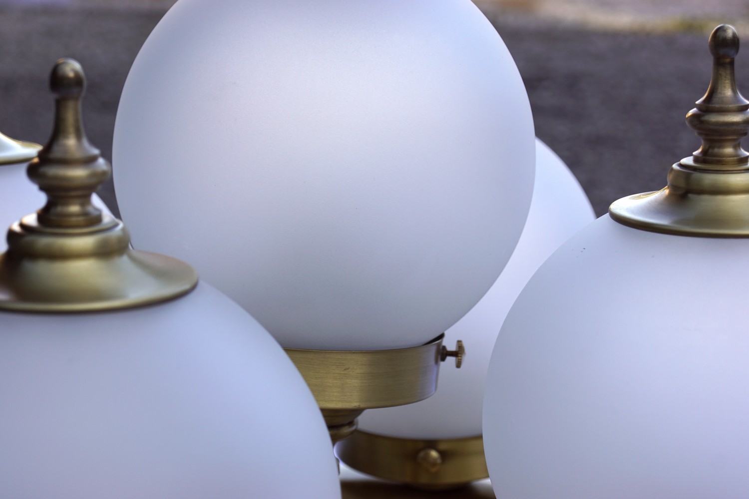 Bronze Glaskugel Lampe