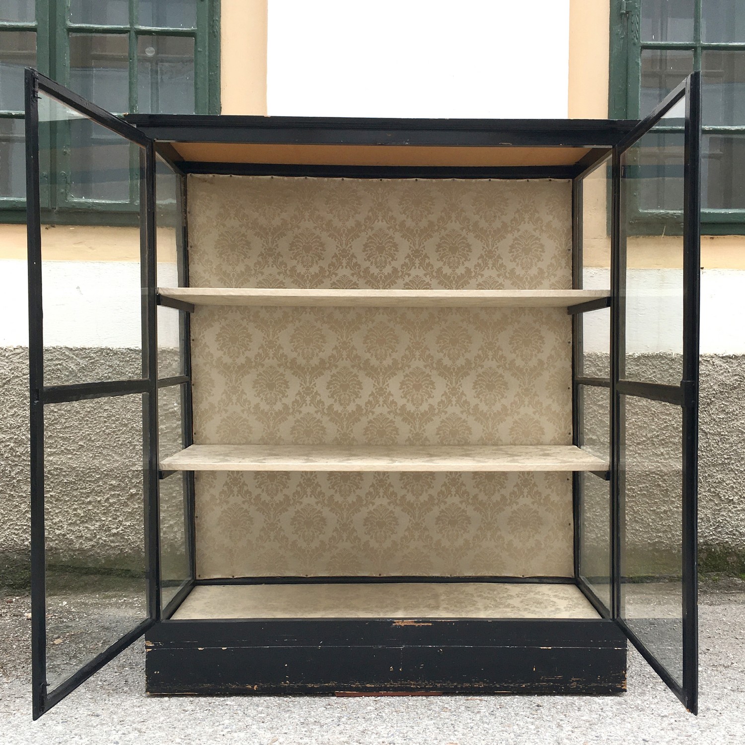 Jugendstil Vitrine antik 3-seitig verglast Shabby Chic