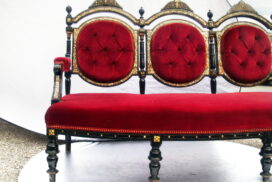 Napoleon III. Möbelstil 1852-1870 Merkmale entdecken 3 antikes Sofa napoleon III 1850 19.Jhdt Viktorianisch Antiquität