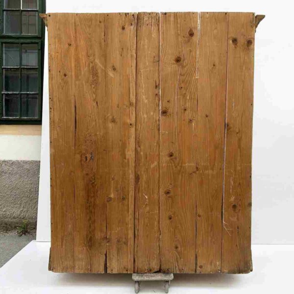 Schrank Rückwand Bretter Altholz Weichholz Wurmlöcher restauriert