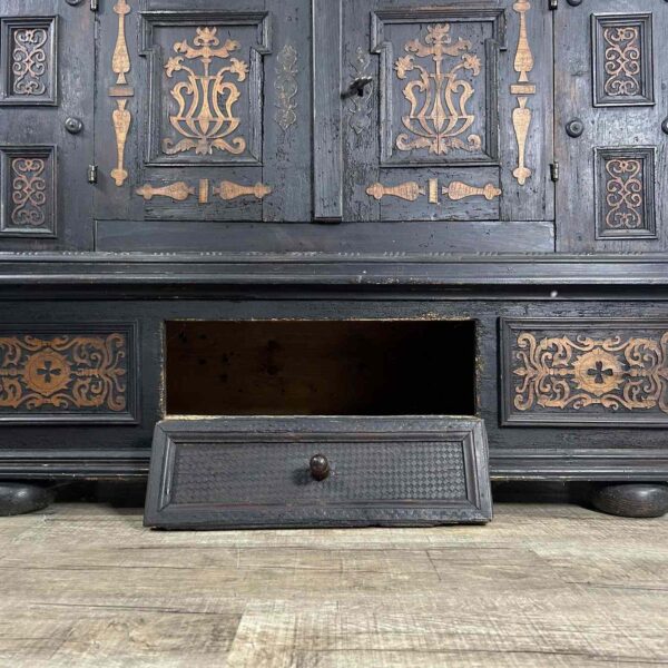 renaissance Schrank antike Kredenz 1630 Buffet 17. Jahrhundert Mittelalter Möbel Antiquität Original Stilkunde Museal